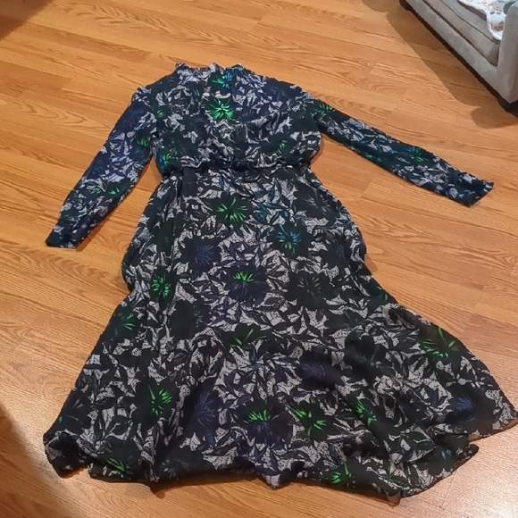 Dorothee Schumacher Floral Long Sleeve Maxi Dress